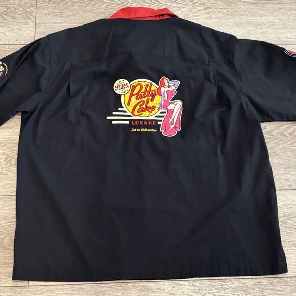 Vintage Disneyland Patty Cake Lounge Button Bowling Shirt Mens XL Roger Rabbit - Picture 1 of 9